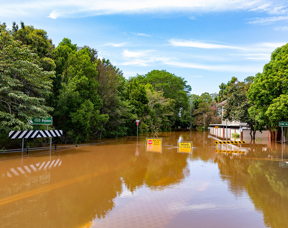 Flooded road