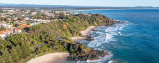 aerial shot of mid north coast
