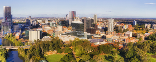 aerial shot of parramatta