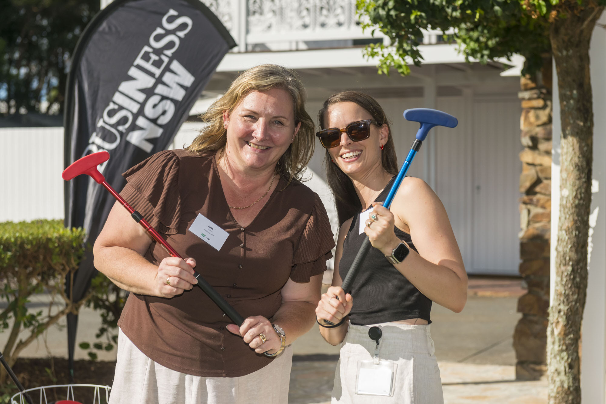 conference attendees talking