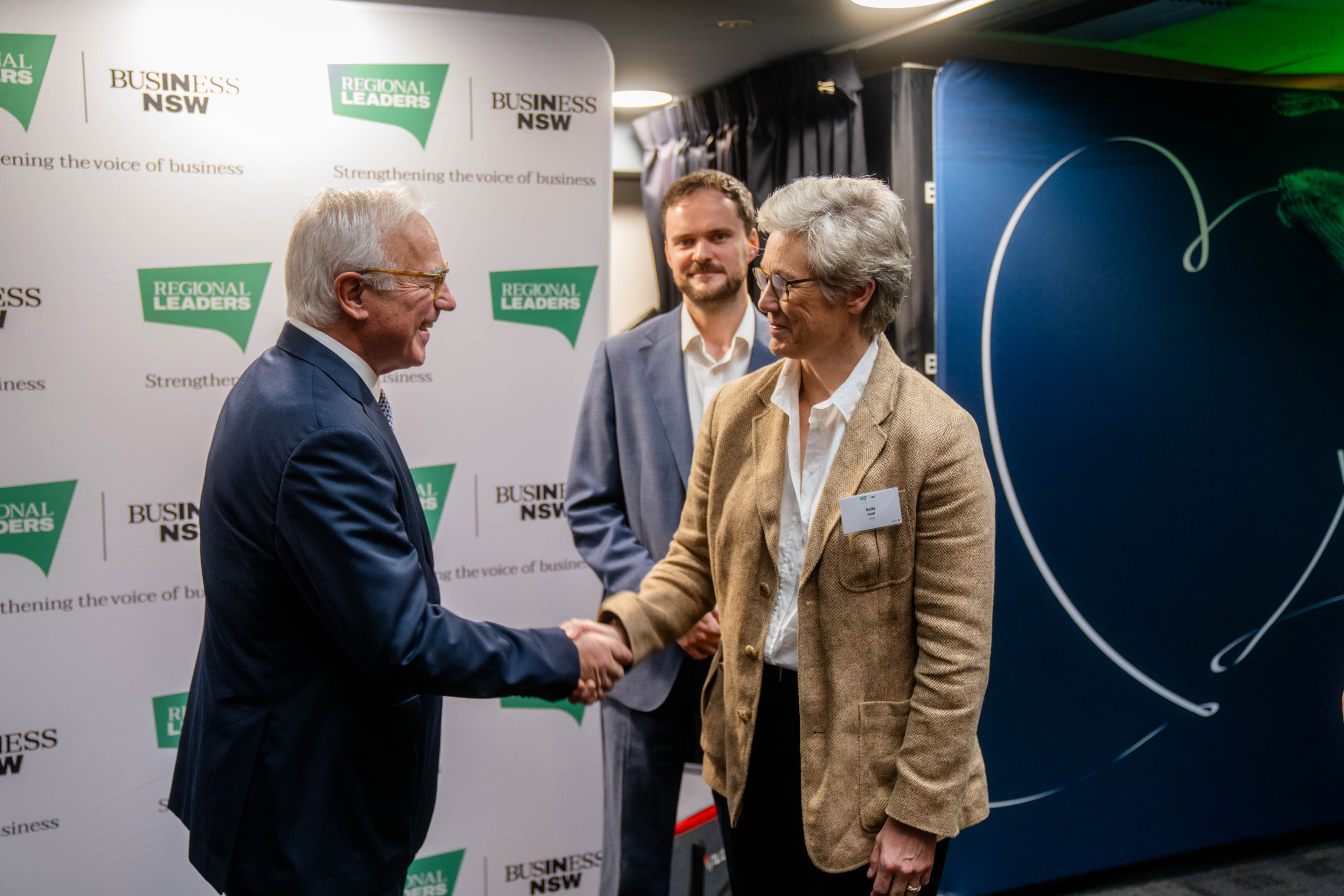 conference attendees talking