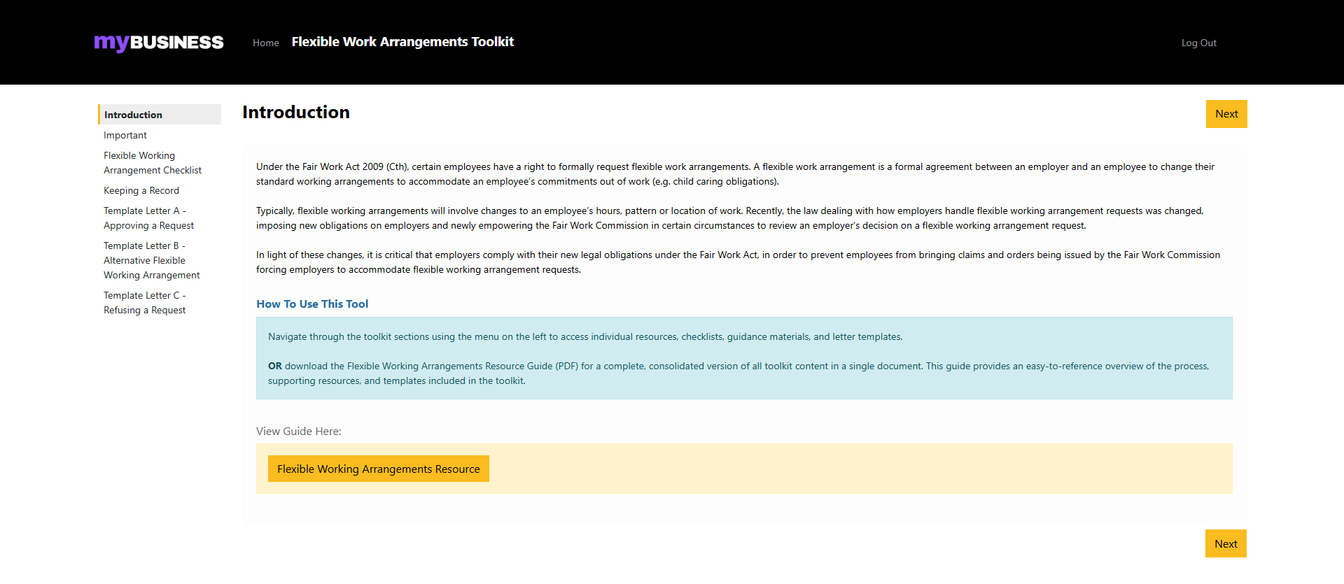 Flexible Work Arrangements Toolkit
